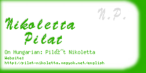 nikoletta pilat business card